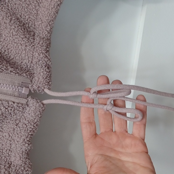 NWT Lavender Purple Cropped Fleece & Faux Fur Sherpa Big Pockets Zip-Up Jacket - Picture 7 of 13